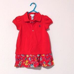 Ralph Lauren Baby Girl's red dress top.